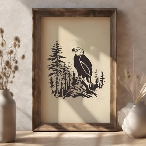 Wood Burning Stencils for Painting 12" Eagle Stencil - style: Eagle