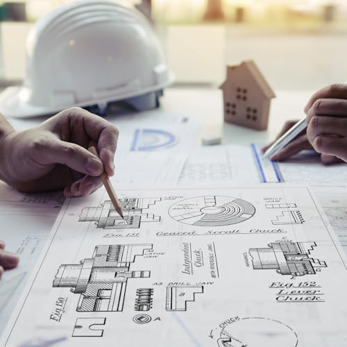 Gilprop 10 Sheets Architectural Vellum Paper 18" x 24" Drafting Vellum Tracing Sheets White Translucent Drafting Paper Rag with Border and Title Block for Drawing Sketching Architecture Building - size: 18 x 24 Inch, style: No Grid