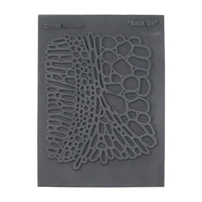 AVES Co Rubber Texture Clay Stamps, Make Impression w/Christi Friesen Stamp - style: Rock-On