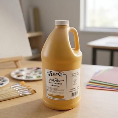 Sax True Flow Heavy Body Acrylic Paint, 1/2 Gallon, Yellow Ochre - 408506 - color: Yellow Ochre