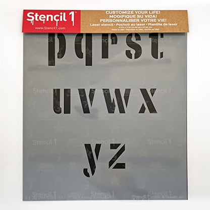 Stencil1 Industrial Font Stencil 1" Alphabet Letters Painting Art Craft - style: 1" Letters