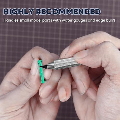 stedi Craft Hobby Knife Kit, Model Hobby Making Tools, All Metal Precision Craft Knife with 20PCS Blades for Gundam, Scale Military Model, 3D Resin Parts | Precision Craft Knife with 20PCS Blades for Gundam, Scale Military Model, 3D Resin Parts Black - co