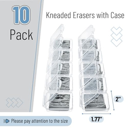 Mr. Pen- Kneaded Erasers, 10 Pack - color: Gray, size: 10 Pack, 2" x 1.77"
