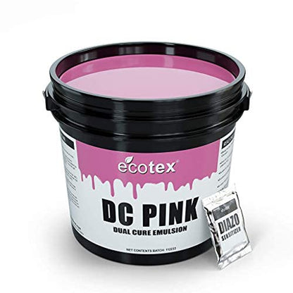 Ecotex® DC Pink Dual Cure Photo Emulsion - Screen Printing Emulsion, 1 Qt | Photo Emulsion For Silk Screens And Fabric - Works With Plastisol And Water Based Ink, Diazo Included, Made In The USA, 1 Qt - size: 32 fl oz