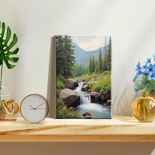 JOOZ Paint by Numbers Kit for Adults with Frame Landscape, 8x12 Inch - color: Landscape 084