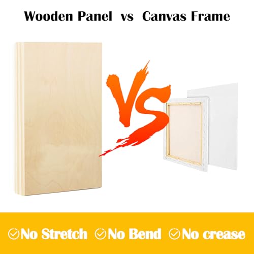 Falling in Art 2 Pack 8x16'' Unfinished Gallery Birch Wood Canvas Panels - size: 8*16 2 Pack