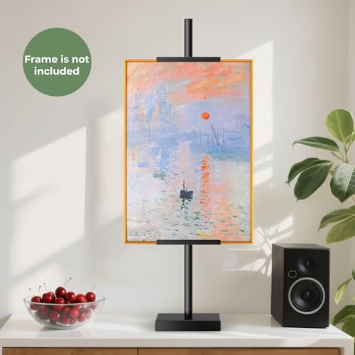 Rofio Adjustable Tabletop Easel, Picture Frame & Sign Display Stand, Black - color: Black