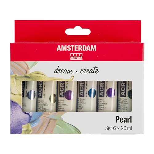 Amsterdam Standard Series Acrylic Paint Set, Pearl, 0.6 fl oz, 6 Count