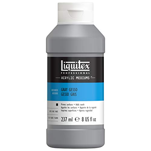 Liquitex Professional Gesso Surface Prep Medium, 237ml (8.0 oz), Gray - color: Gray, size: 8 Fl Oz (Pack of 1), style: 8-oz
