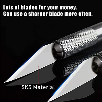 DIYSELF 300 PCS Exacto Knife Blades 11, Craft Hobby Knife Exacto Blades | High Carbon Steel Exacto Blades, Craft Knife Blade, #11 Exacto Knife Refill Blade with Storage Case for Scrapbooking, Stencil - size: 300pack #11 Blades