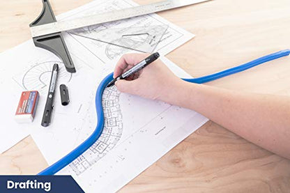 Pacific Arc Flexible Curve 24" with Inking Edge, For Drawing, Pattern making, Engineering, Stencil making - size: 24 Inch