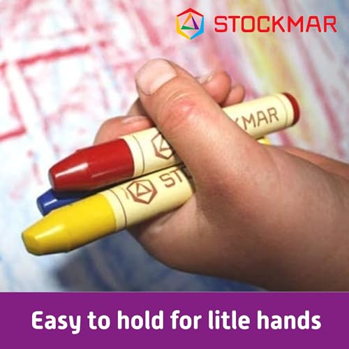 Stockmar Beeswax Stick Crayons – Set of 16 Artist-Grade Drawing Media, Non-Toxic Beeswax Crayons for Art Projects, Crafting, Walforf Art Supplies, Creative Drawing, Includes Storage Tin