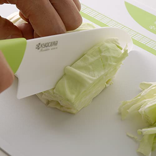 KYOCERA Revolution 2-Pc Ceramic Knife Set: 5.5” Santoku & 4.5” Utility | KYOCERA Revolution Ceramic Knife Duo: 5.5” Santoku & 4.5” Utility Blades for Precise Slicing, Trimming, and Daily Meal Prep - color: White/Green