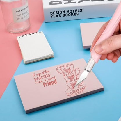 6 Pack 4"x6" Pale Pink Rubber Stamp Carving Blocks Rubber Carved Brick for Stamp Soft Rubber Crafts and DIY Craft Project - size: 4"x6"