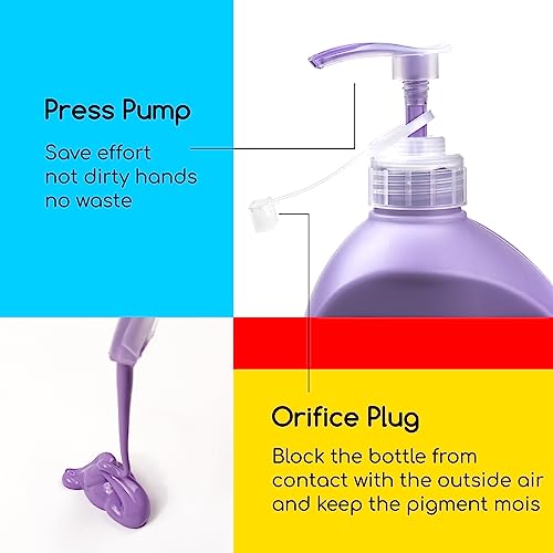 MEEDEN Purple Acrylic Paint with Pump Lid, 1/2 Gallon (2L /67.6 oz.) Soft Body Non-Toxic Rich Pigment Color, Perfect for Art Class, Wall Painting, Painting Party & Creative DIY - color: Purple