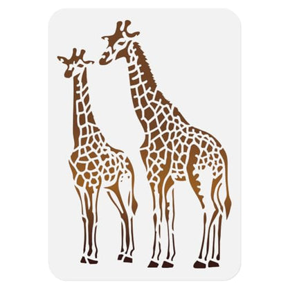 Giraffe Safari Animal Stencil for Painting 8.3" x 11.7" Reusable - style: Giraffe