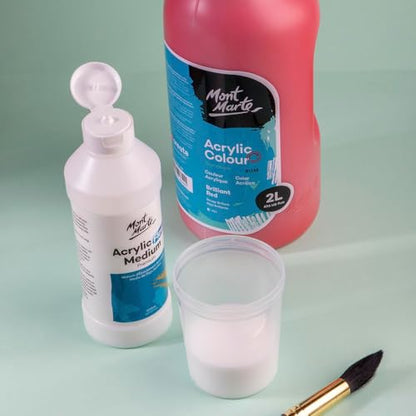 Mont Marte Premium Acrylic Flow Medium 16.9oz (500ml) (Pack of 2) - size: 16.9 Fl Oz (500ml) (Pack of 2)