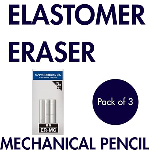 Tombow Mechanical Pencil 0.5mm, Navy & Gray with Eraser Refills Set
