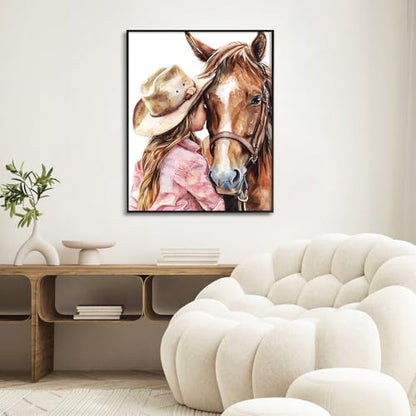 Paint by Numbers Kit for Adults, Horse DIY Painting Kit, 16x20 Inch - color: CYOP1P15