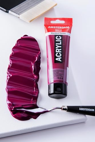 Amsterdam Standard Series Acrylic Paint Tube, Red Violet 567, 4 fl oz | Vibrant Color with Acrylic Resin Binder, High Lightfastness, Water-Based, Strong Coverage, Visible Brush Strokes - color: Permanent Red Violet, size: 4.05 Fl Oz (Pack of 1)