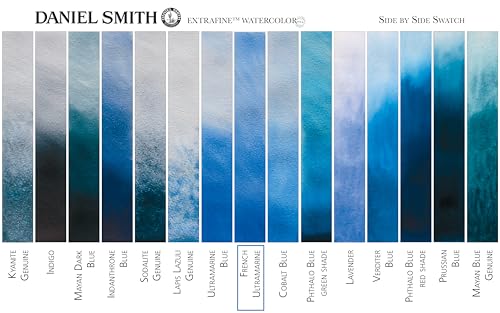 Daniel Smith Extra Fine Watercolor Paint, 5ml Tube, French Ultramarine, 284610034, 0.17 Fl Oz (Pack of 1) - color: French Ultramarine