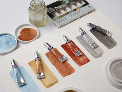 Winsor & Newton Cotman Watercolor Paint Set, 6 x 8ml Tube Metallic Colors - style: 6 Tube Set Metallic 8ml
