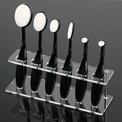 UNIMEIX 6 Pack Blending Brush for Card Making Crafting Ink Blender Brushes Set Tool Paper Background Brush Drawing - color: White, size: 6 Pack Brush with square holder