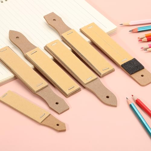 PATIKIL 6 Pcs Sandpaper Pencil Sharpener, Pencil Pointer Sharpening Sketch Art Drawing Tool for Artists, Art Supplies, Pastel Sticks, Drawing Crayons, Charcoal Pencil, Brown