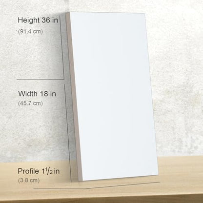 PHOENIX 18x36 Inch 2 Pack Gallery Canvas - 1.5 in Thick Extra Large Long Canvases for Painting - Deep Edge 100% Cotton 11 Oz. Gesso Primed White Blank Professional Canvas Oil & Acrylic Paints - size: 18"x36", style: Gallery