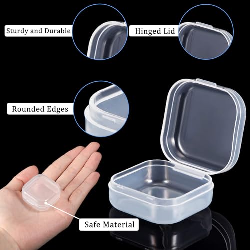 DUOFIRE Bead Organizer 20 Clear Plastic Bead Storage Containers Hinged Lids - size: 20 Grids | 1 Pack