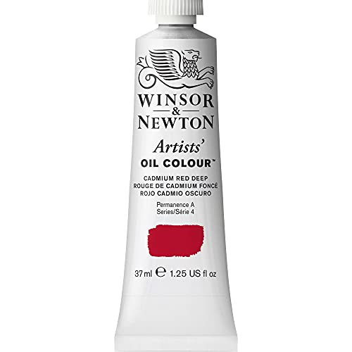 Winsor & Newton Artists' Oil Paint, 37ml Tube, Cadmium Red Deep - color: Cadmium Red Deep, style: 1.25-oz Tube