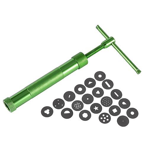 Stainless Steel Clay Extruder Sugar Paste Extruder Cake Fondant Decorating Tool Set Ceramics & Pottery Clay Extruders Mixers & Presses (Green) - color: green
