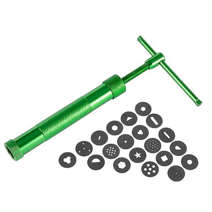 Stainless Steel Clay Extruder Sugar Paste Extruder Cake Fondant Decorating Tool Set Ceramics & Pottery Clay Extruders Mixers & Presses (Green) - color: green
