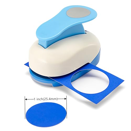 1 Inch Circle Punch 25.4mm Circular Cutter Tool Circle Hole Punch Handmade Paper Craft Lever Punches for Paper Crafts DIY Handmade Crafting Scrapbooking,Cardstock,Greeting Cards Arts Fun Projects - color: Circle-1