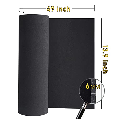 2-Pack Black Eva Foam Cosplay Sheets roll, Premium eva Craft Foam 6mm Thick, 13.9" x 49", High Density 86kg/m3 for Cosplay Costume, Crafts, DIY Projects by MEARCOOH - color: 2PCS:Black, size: Thickness-6mm