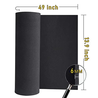 2-Pack Black Eva Foam Cosplay Sheets roll, Premium eva Craft Foam 6mm Thick, 13.9" x 49", High Density 86kg/m3 for Cosplay Costume, Crafts, DIY Projects by MEARCOOH - color: 2PCS:Black, size: Thickness-6mm