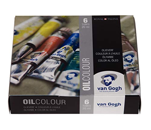 Van Gogh Oil Color Paint, 6x20ml Tubes, Starter Set - color: General Selection, Standard Set, size: 4.06 Fl Oz (Pack of 1)