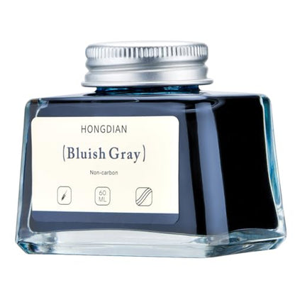 Hongdian Fountain Pen Bottled Ink Bluish Gray, 60ml Fountain Pen Bottled Ink, Non Carbon - color: Bluish Gray