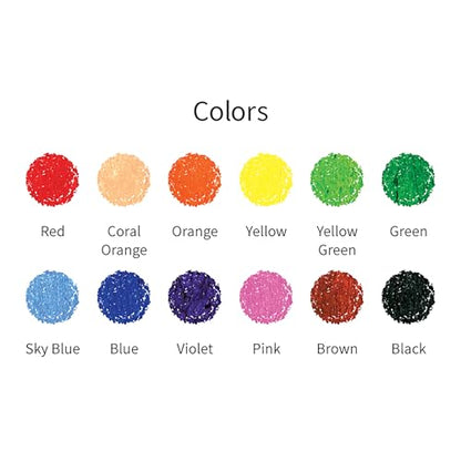 COLORIX AMOS Twistable Crayons – 12 Silky Gel Crayons for Kids, Non Toxic Twist Up, Easy to Hold, Mess-Free Drawing for Travel, Arts & Crafts, Creative School Supplies - style: Silky Twisters