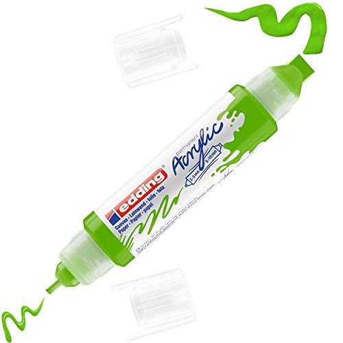 edding 5400 Acrylic 3D Double Liner, Yellow Green - color: Yellow Green Mat
