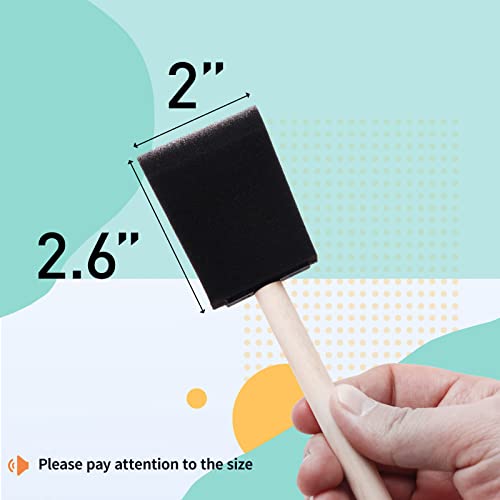 Foam Paint Brushes, 2 Inch, 48 Pack Sponge Brushes for Painting - size: 2 inch, 48 pack