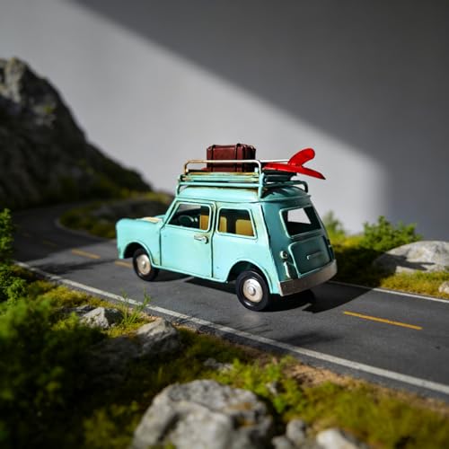Handmade Wrought Iron Car Model Pen Holder Collectible Decorative | Metal Car Pencil Case with Photo Frame | Multi Purpose Storage Box | Desk Office Supplies | Car Shape Pen Kolder| Gift