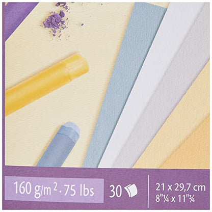 Fabriano Tiziano 46021297 Pastel Paper Pad A4-30 Sheets - 6 Soft Colours - 160 GSM