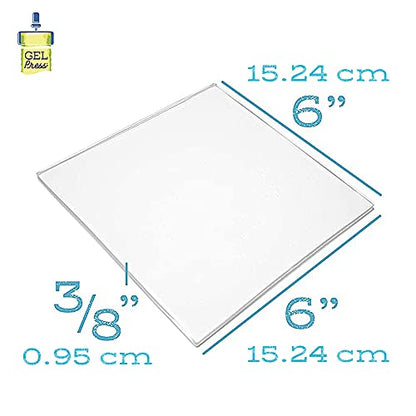 Gel Press Monoprinting Gelli Plate - (Size: 6" X 6") - 10800 | Gel Printing Plate for Arts & Crafts - size: 6" x 6"