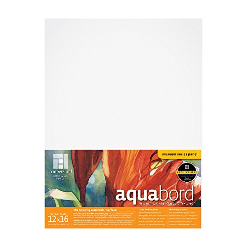 Ampersand Aquabord Panel for Watercolor and Gouache, 1/8 Inch Depth, 12X16 Inch (CBT12) - color: Flat Profile, size: 1/8 Inch, 12" x 16"