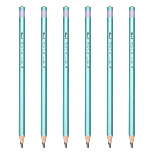 PATIKIL 8B Drawing Pencils for Sketching, Set of 6 Hexagonal Graphite Sketch Pencils Professional Sketching Art Supplies for Drawing Shading Writing Art Artists Beginners, Black - style: 8B