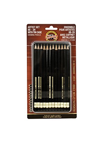 KOHFA15021112BC - Koh-I-Noor Artist Drawing Pencil Set - style: Artist Set in Tin and Blister Carded