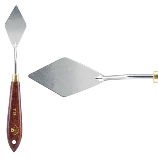 Creative Mark Stainless Steel Palette Knife Painting Tools - Paint Palette with Wooden Handle - Variety of Shapes and Sizes - 39T, 2 in - color: 39t, size: 2 in