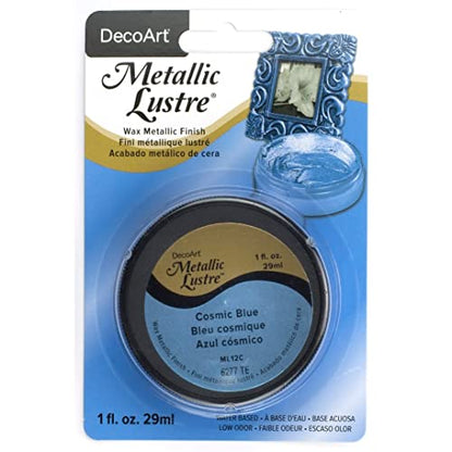 Deco Art Metallic Lustre Wax Finish, 1 oz, Cosmic Blue - color: Cosmic Blue, size: 1 Fl Oz (Pack of 1)