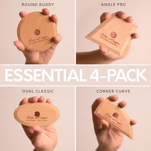 Byllstore Essential Pottery Ribs for Clay | Shaping & Smoothing Tools | Solid Beech Wood | 4-Pack - color: 4-Pack | Essential Pottery Ribs